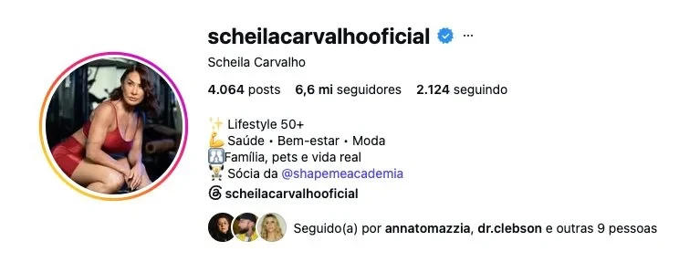 Perfil da Scheila Carvalho